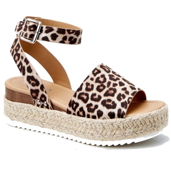 Soda | Shoes | Soda Leopard Platform Sandals | Poshmark